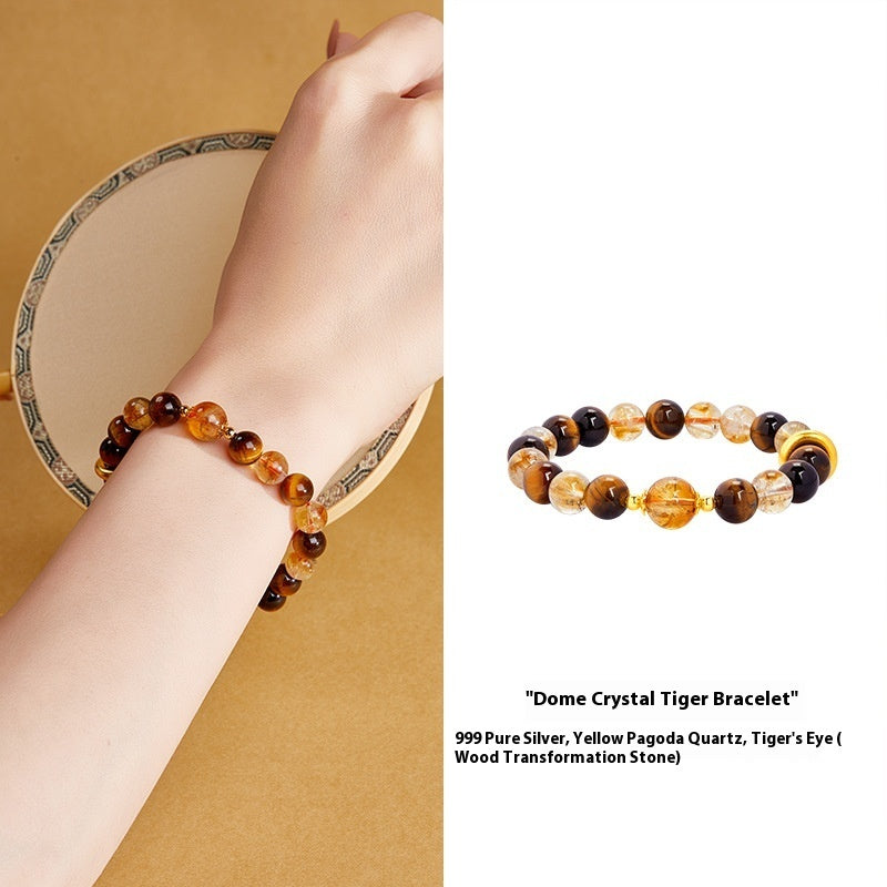 Fashion Personality Tigereye Beaded Bracelet Women