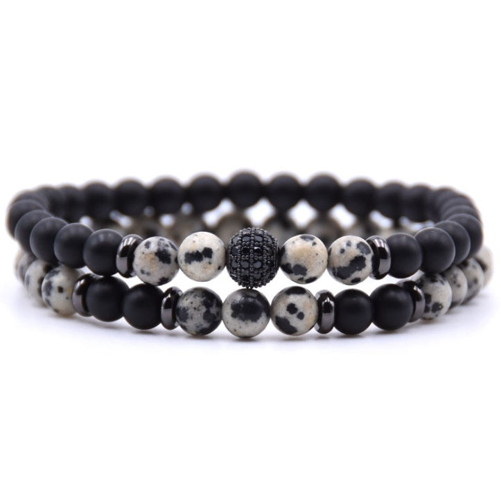 Brand Boutique Micro Inlaid Zircon Bracelet 6mm Beads