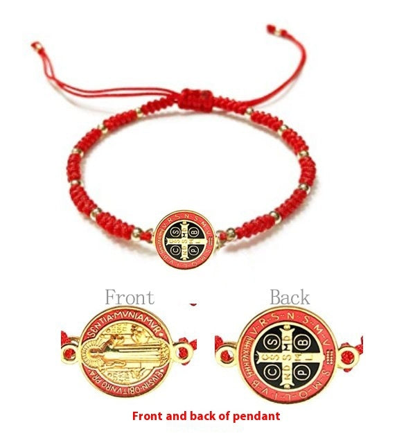 Brand Chinese Knot Saint Benedict Bracelet Zinc Plated Rare