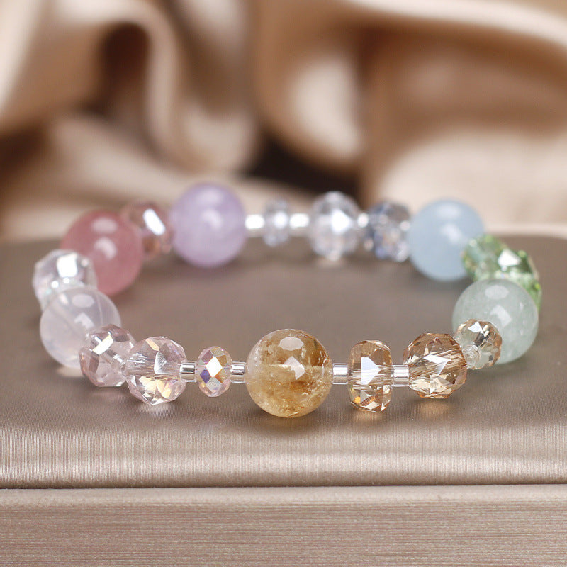 Natural Rainbow Duobao Energy Crystal Bracelet