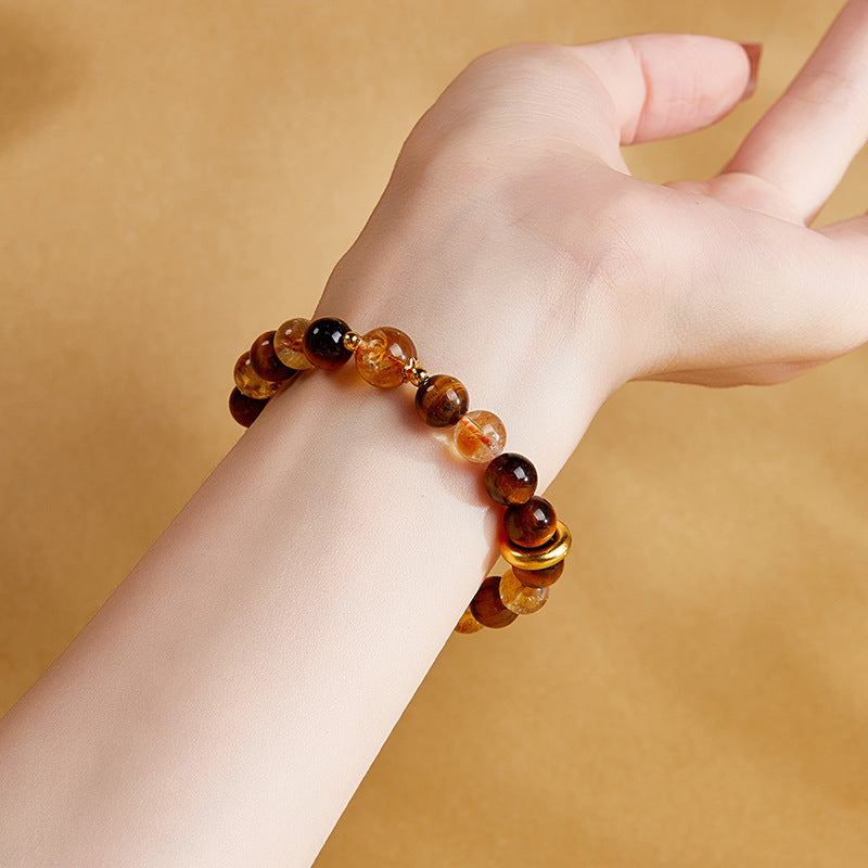 Fashion Personality Tigereye Beaded Bracelet Women