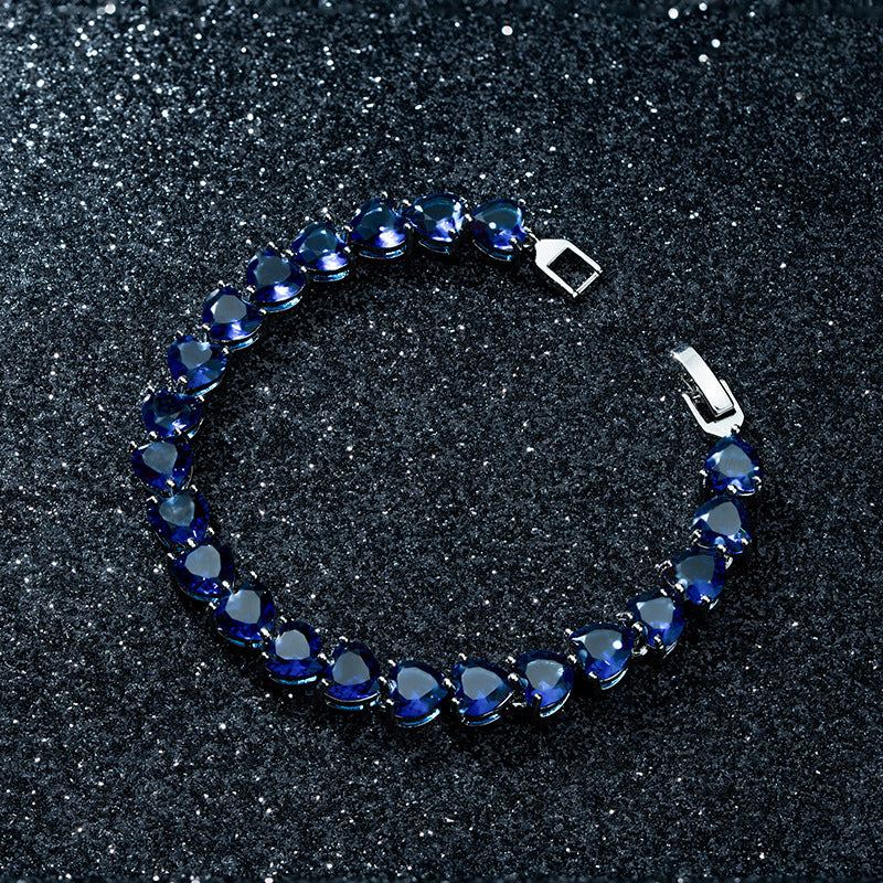 Premium Heart Shaped Zircon Bracelet Inlaid Zircon For Women