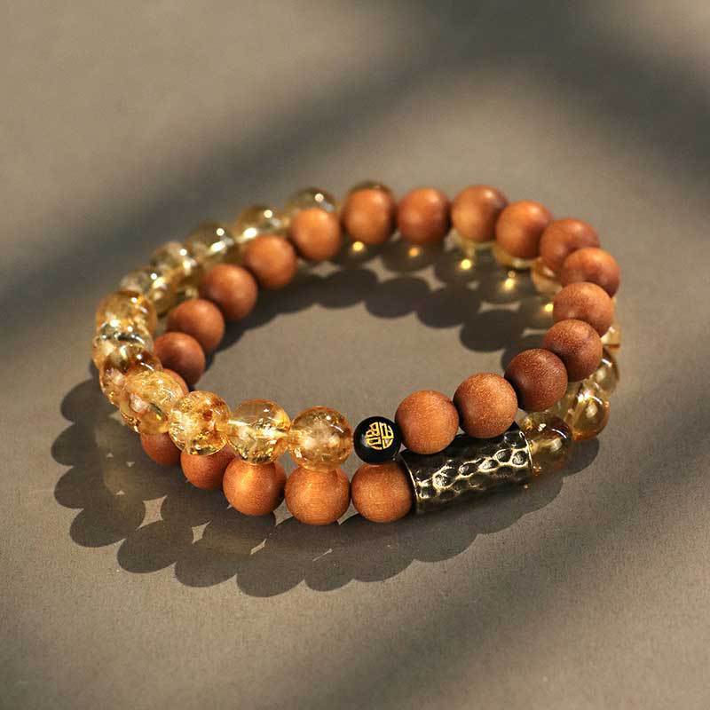Bodhi Yellow Tower Crystal Double Ring Bracelet Edition