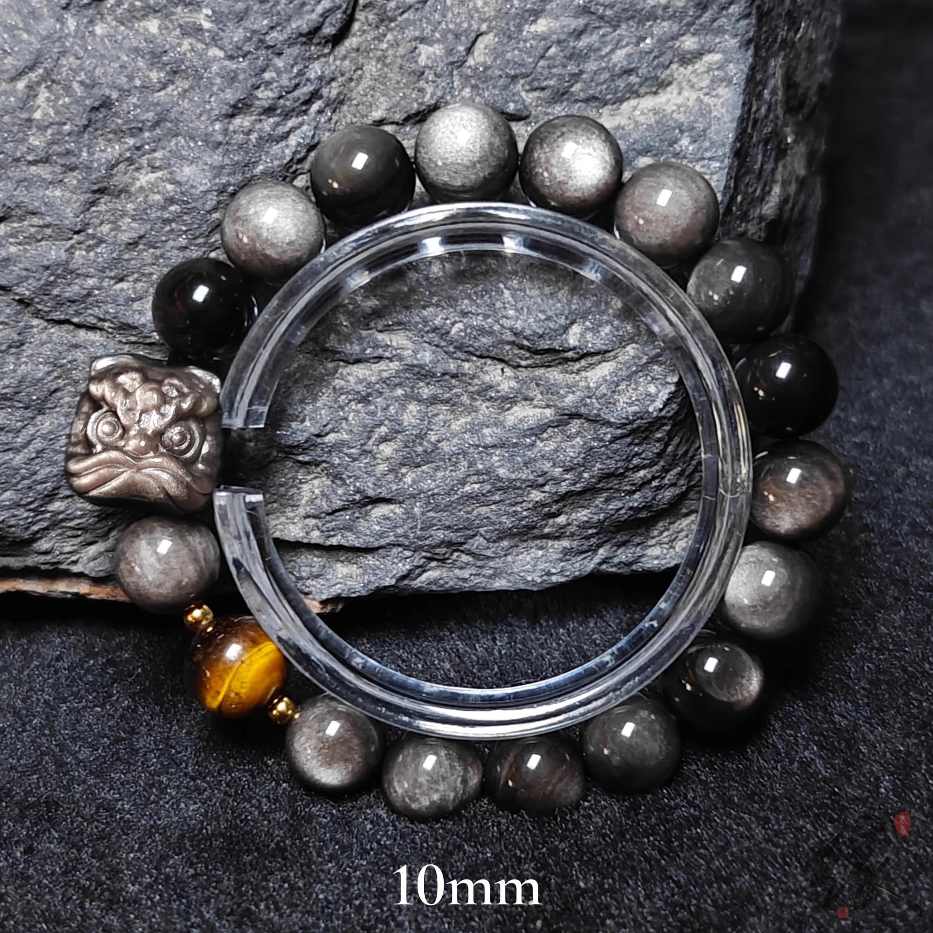Women's Retro Easy Matching Natural Silver Stone Bracelet
