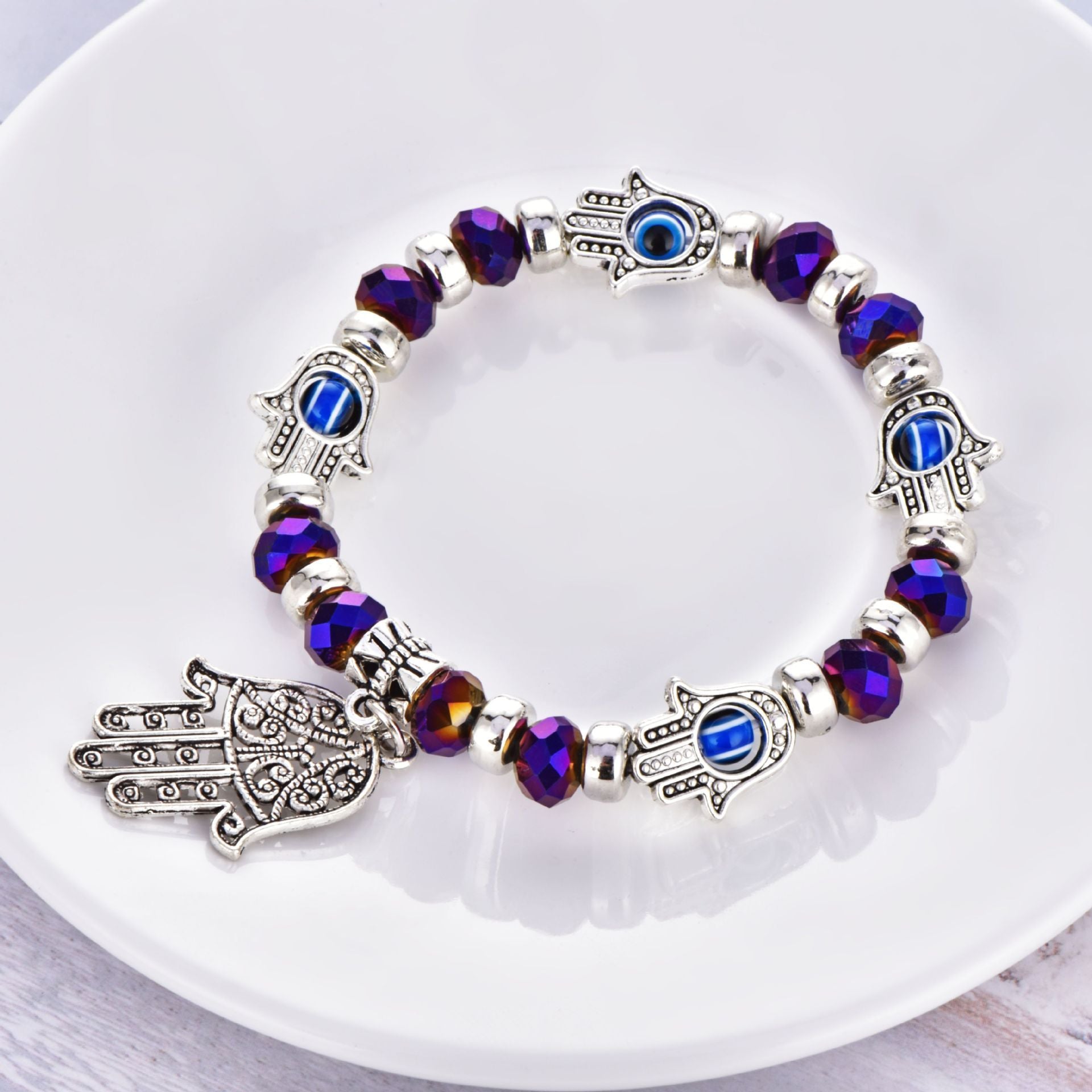Devil's Eye Beaded Bracelet Alloy Gem Inlays Exclusive