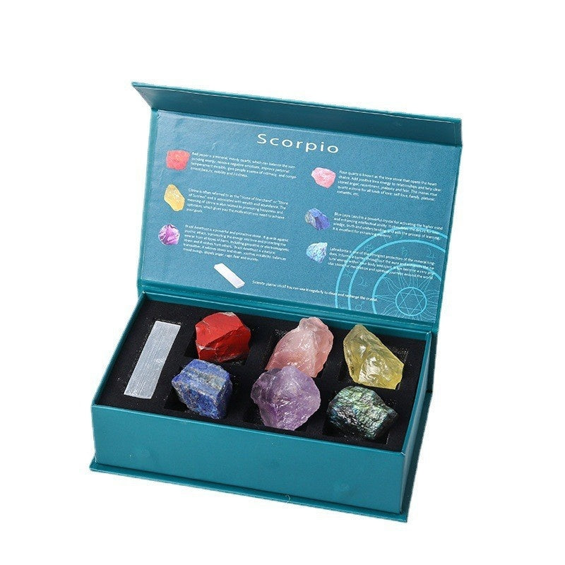 Twelve Constellation Natural Crystal Stone Suit Box