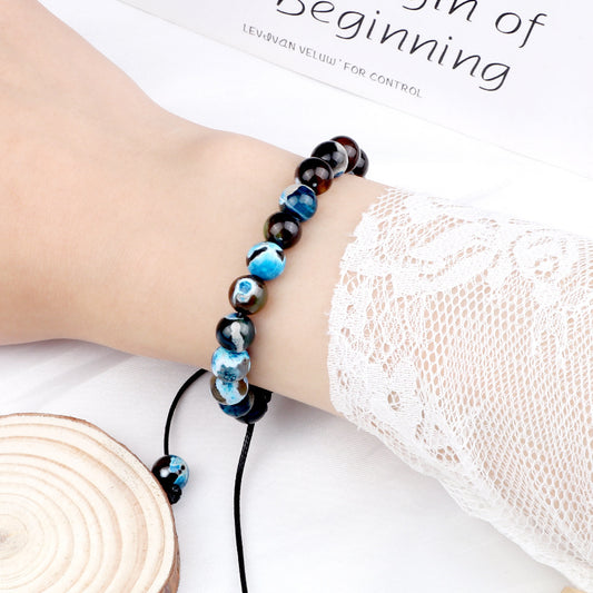 Premium Beaded Bracelet with Two Color Hand Woven for Unisex