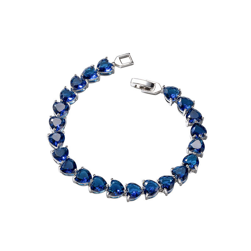 Premium Heart Shaped Zircon Bracelet Inlaid Zircon For Women