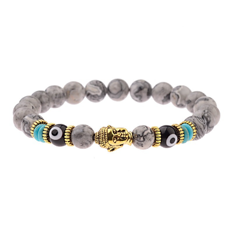 Buddha Head Tiger Stone Energy Bracelet Elite Edition