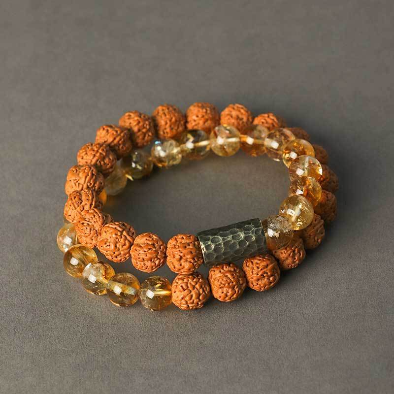 Bodhi Yellow Tower Crystal Double Ring Bracelet Edition