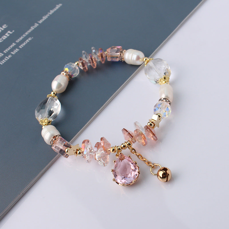 Brand Pearl Crystal Stitching Bracelet Signature Edition