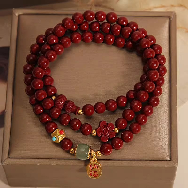 Brand Cinnabar Gourd Five Petal Bracelet Exclusive