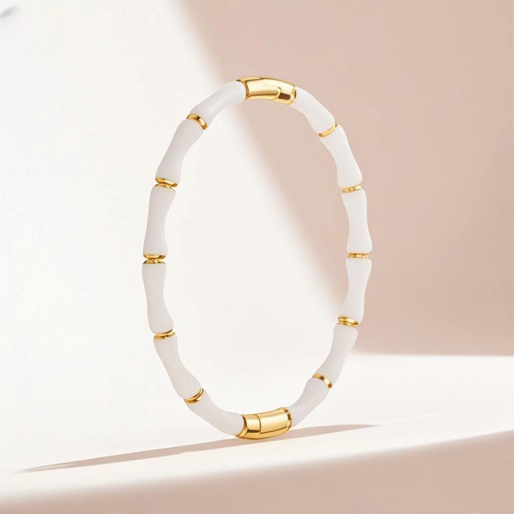 Brand Colorfast Bamboo Bracelet Stainless Steel Limited