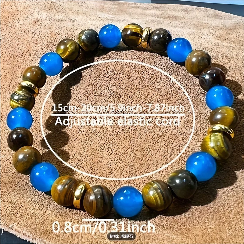 Premium Tiger Eye Stone Bracelet Wealth Attracting Adults