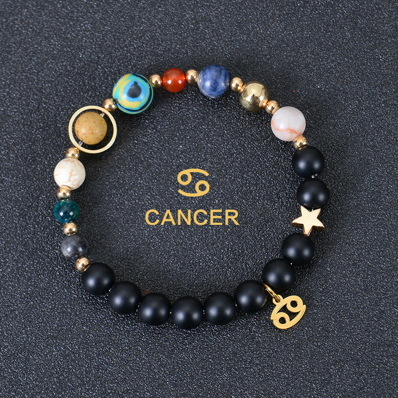 Brand Frosted Stone Beaded Bracelet Eight Planets Exclusive