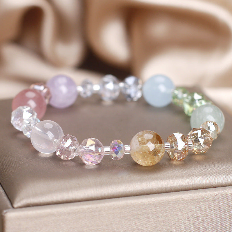 Natural Rainbow Duobao Energy Crystal Bracelet