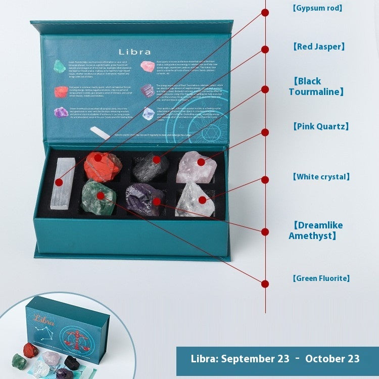 Twelve Constellation Natural Crystal Stone Suit Box