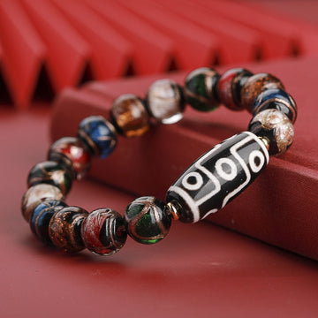 Ancient Five Color Glaze Snake Bracelet Unisex Rare