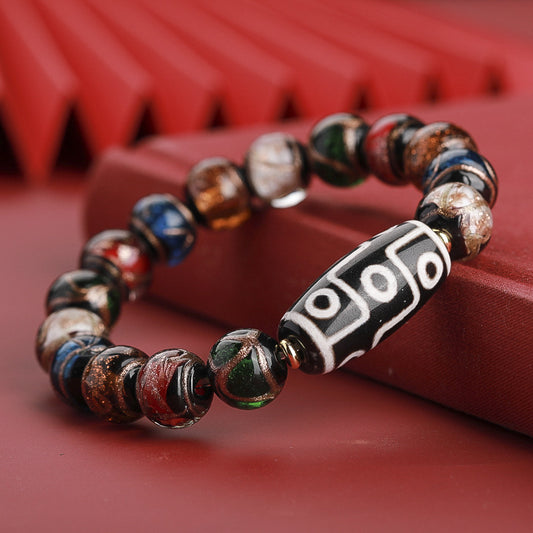 Ancient Five Color Glaze Snake Bracelet Unisex Rare