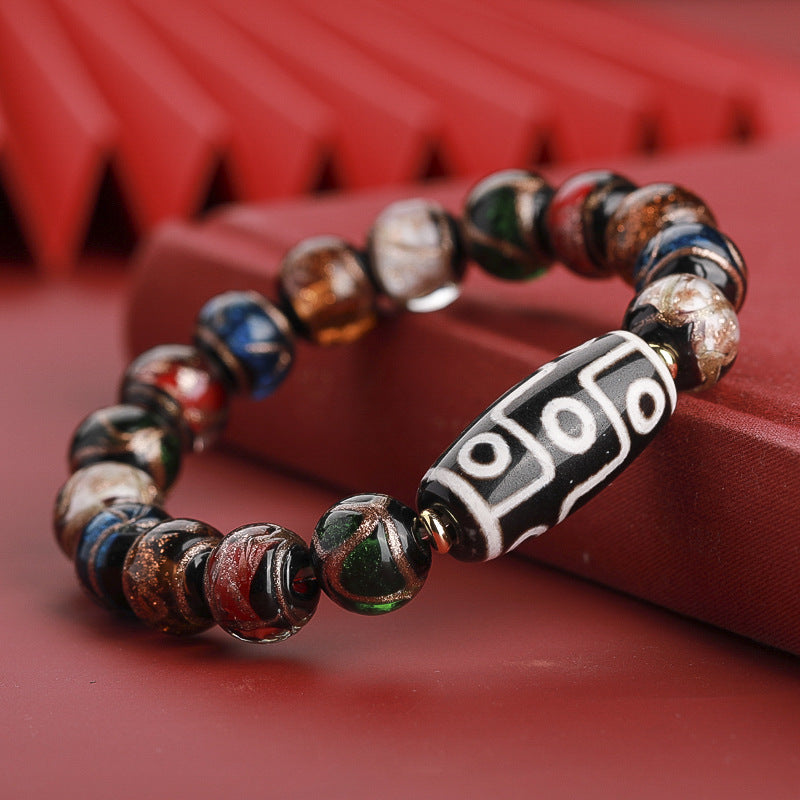 Ancient Five Color Glaze Snake Bracelet Unisex Rare