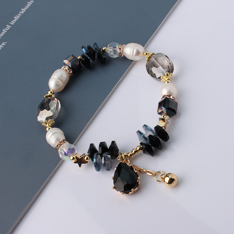 Brand Pearl Crystal Stitching Bracelet Signature Edition