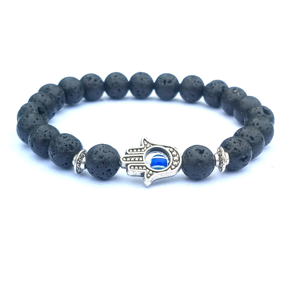 Bergamot Evil Eye Stone Bracelet Limited Silver Alloy