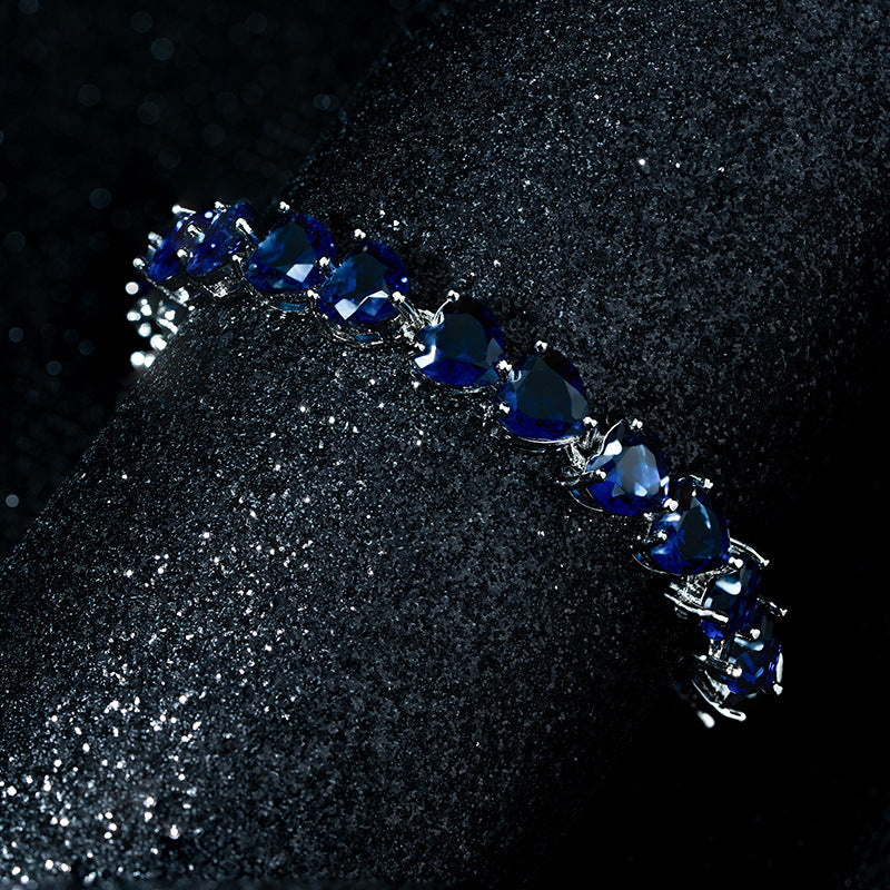 Premium Heart Shaped Zircon Bracelet Inlaid Zircon For Women