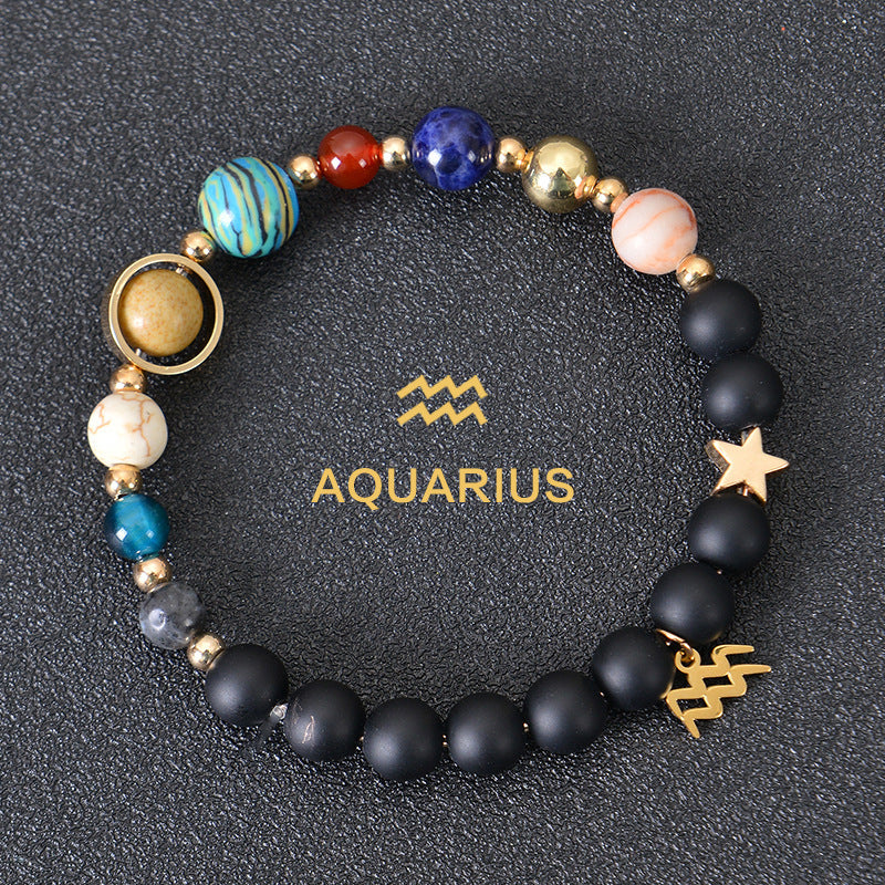 Brand Frosted Stone Beaded Bracelet Eight Planets Exclusive