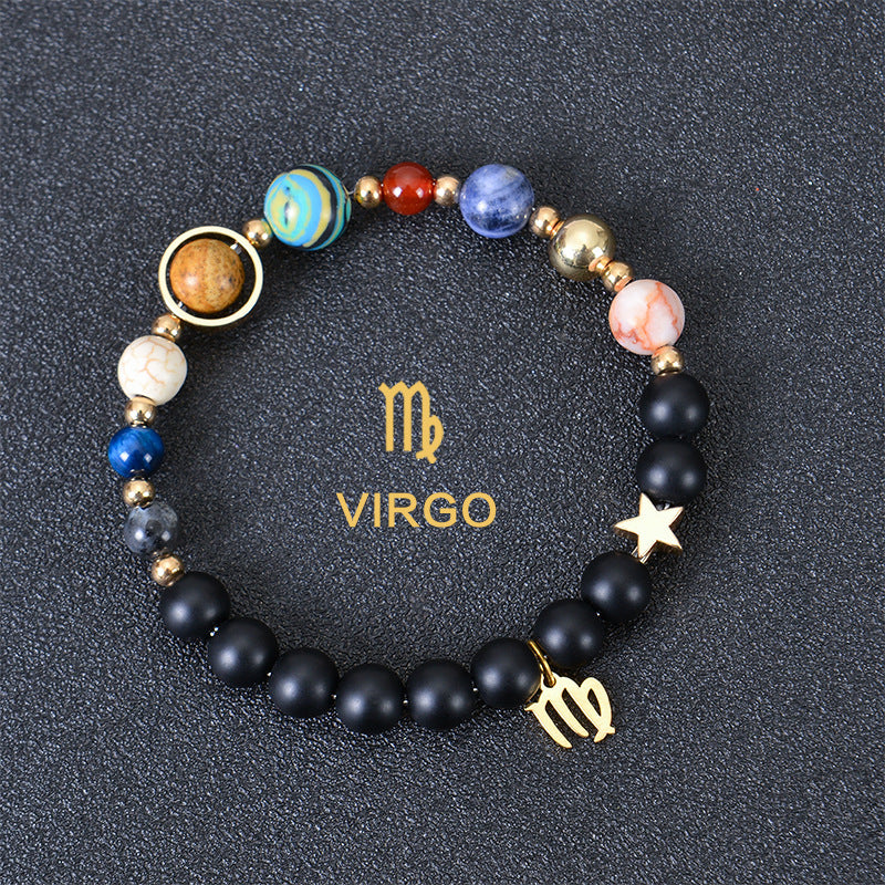 Brand Frosted Stone Beaded Bracelet Eight Planets Exclusive