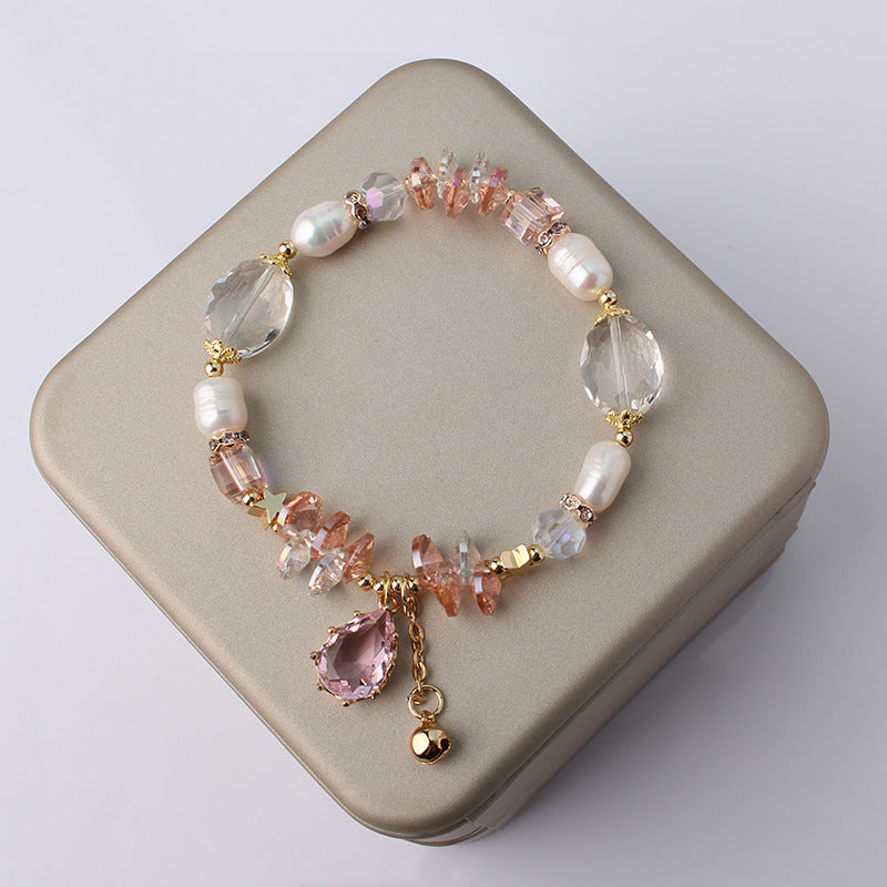 Brand Pearl Crystal Stitching Bracelet Signature Edition
