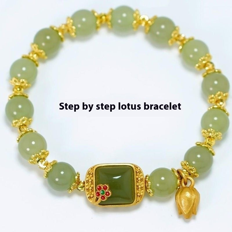 Premium Bracelet Cube Sugar Lotus Seedpod For Women