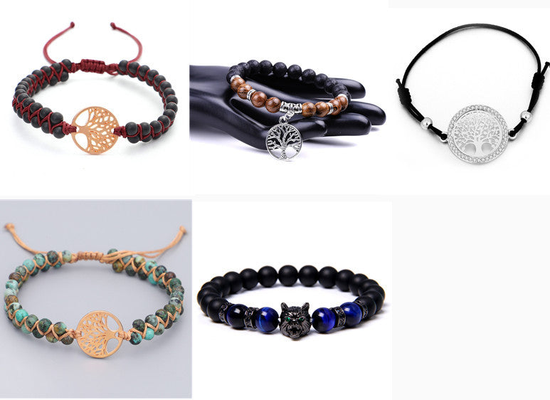Tree Of Life Yoga Bracelet Luxe Alloy And Natural Stone