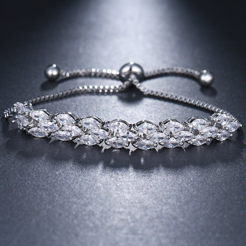 Brand Horse Eye Zircon Copper Bracelet Signature Edition