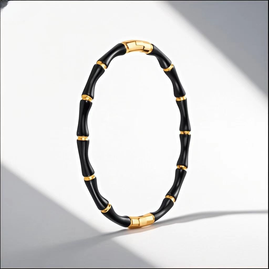 Brand Colorfast Bamboo Bracelet Stainless Steel Limited