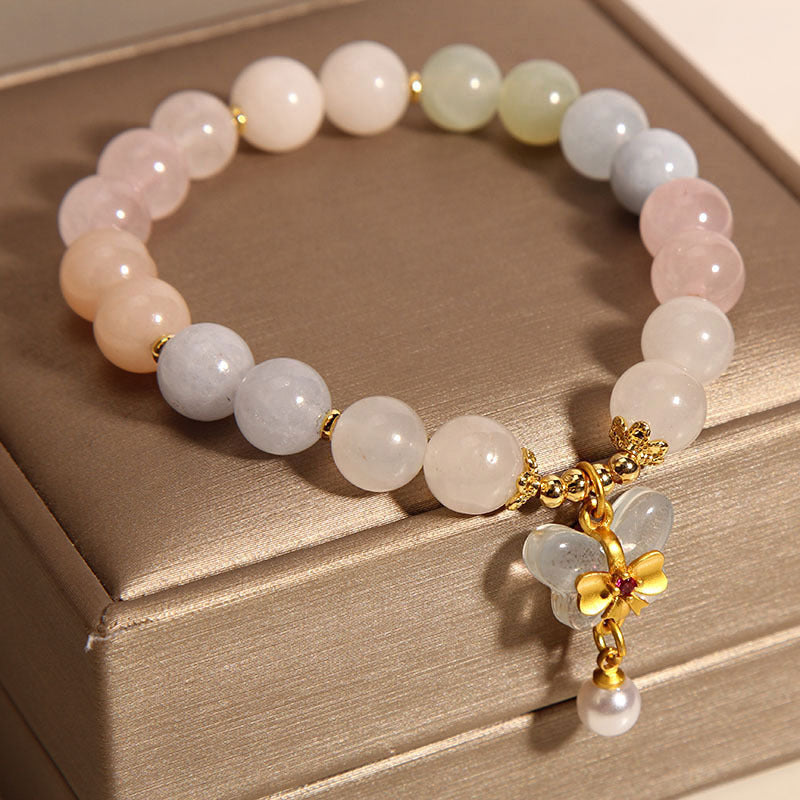 Morganite Crystal Jade Bracelet Exclusive Charm Candy Color