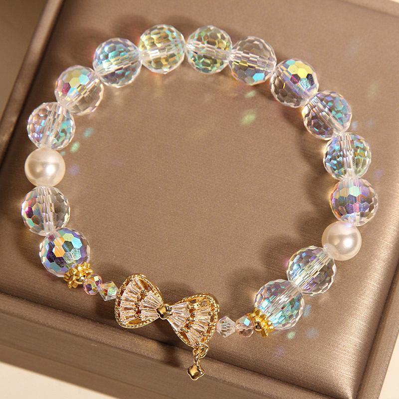 Internet Celebrity Austrian Colorful White Crystal Bracelet For Women