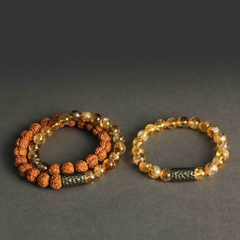 Bodhi Yellow Tower Crystal Double Ring Bracelet Edition