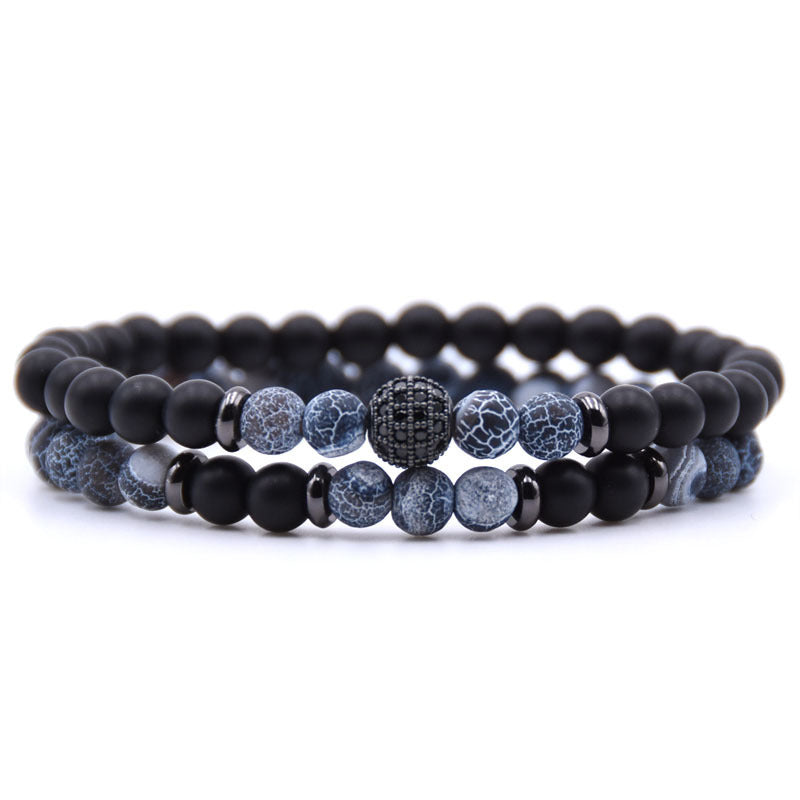 Brand Boutique Micro Inlaid Zircon Bracelet 6mm Beads