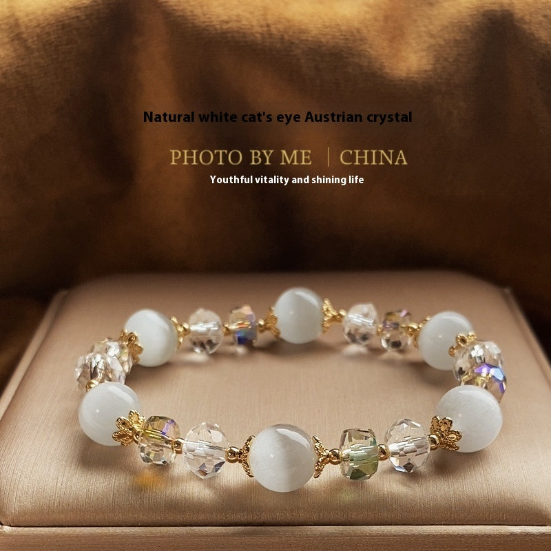 Fashion Ornament Natural White Opal Bracelet 10mm