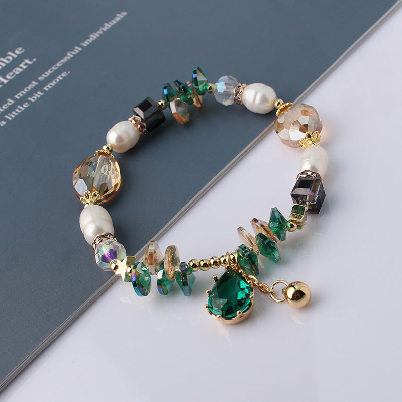 Brand Pearl Crystal Stitching Bracelet Signature Edition