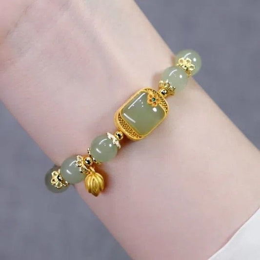 Premium Bracelet Cube Sugar Lotus Seedpod For Women