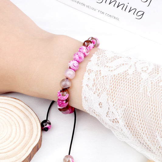 Premium Beaded Bracelet with Two Color Hand Woven for Unisex
