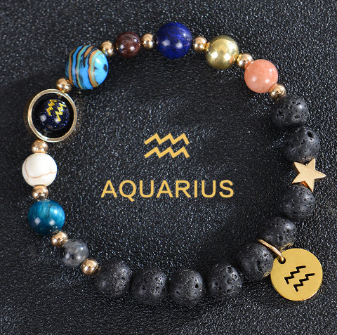 Brand Frosted Stone Beaded Bracelet Eight Planets Exclusive