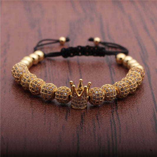 Premium Bracelet Micro Inlaid Zircon Crown For Women