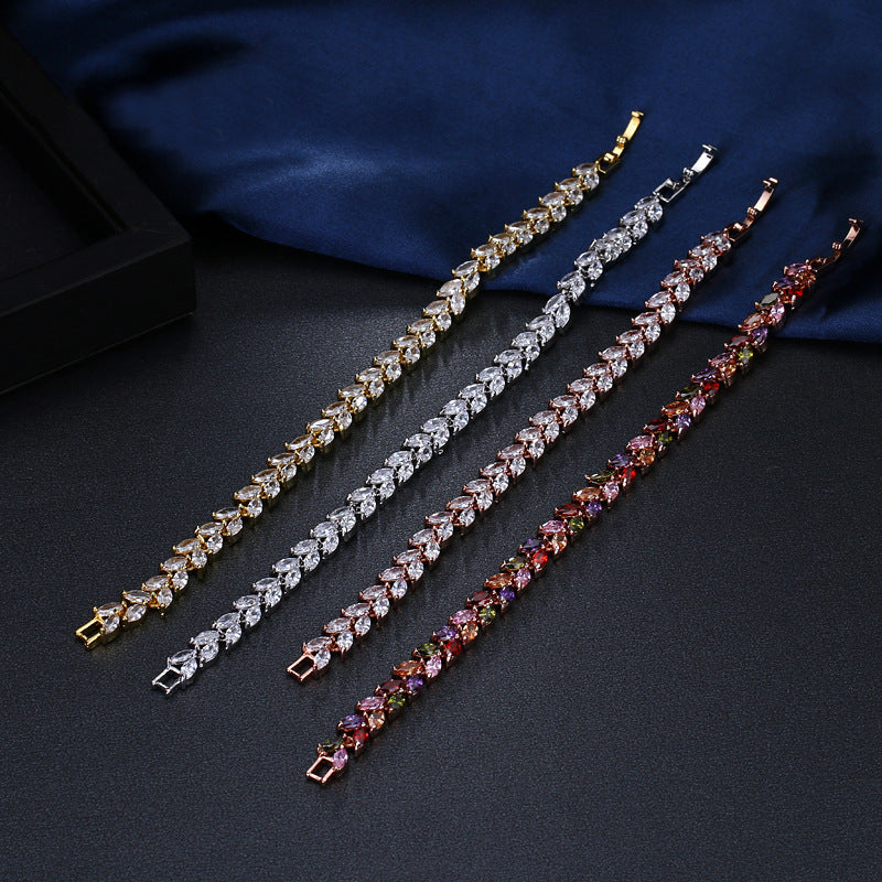 Brand Horse Eye Zircon Copper Bracelet Signature Edition