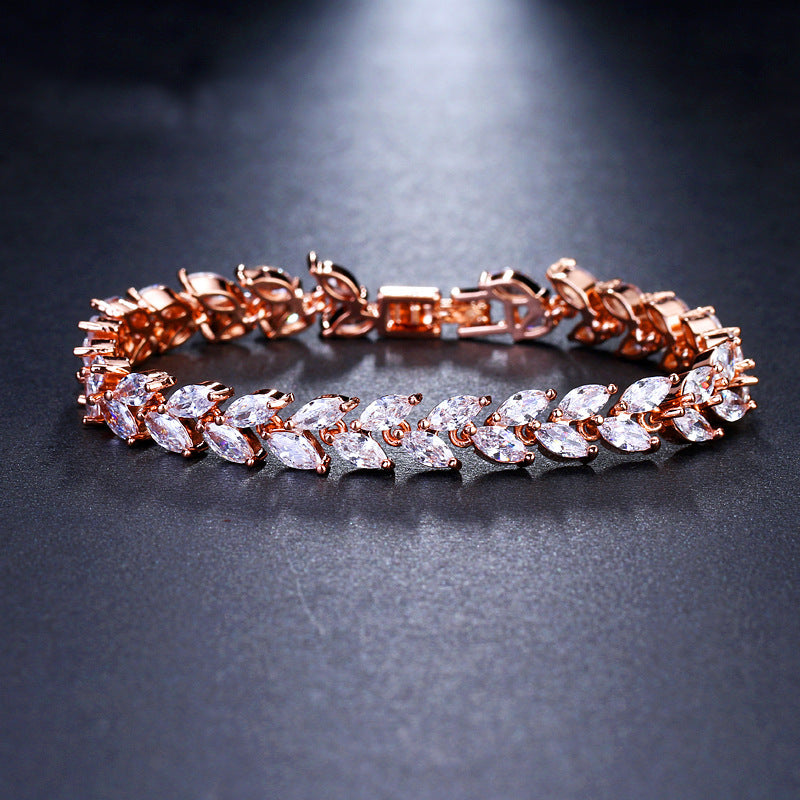 Brand Horse Eye Zircon Copper Bracelet Signature Edition