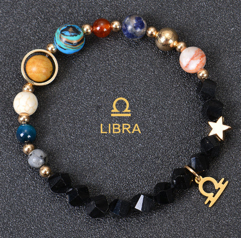 Brand Frosted Stone Beaded Bracelet Eight Planets Exclusive
