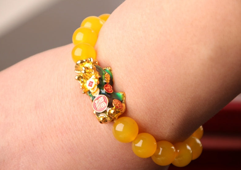 Pixiu Bracelet 3D Gold Plated Luxe Exclusive Crystal Studded