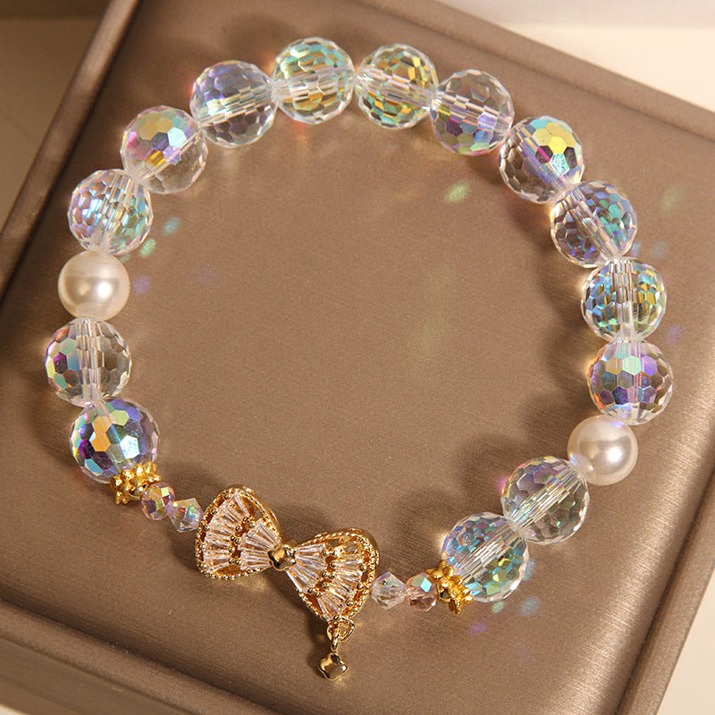 Internet Celebrity Austrian Colorful White Crystal Bracelet For Women