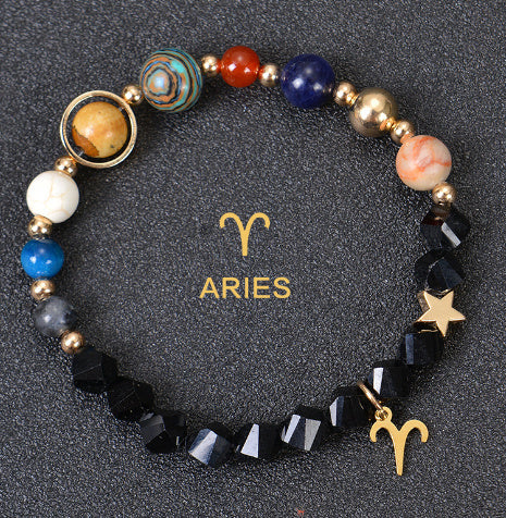 Brand Frosted Stone Beaded Bracelet Eight Planets Exclusive